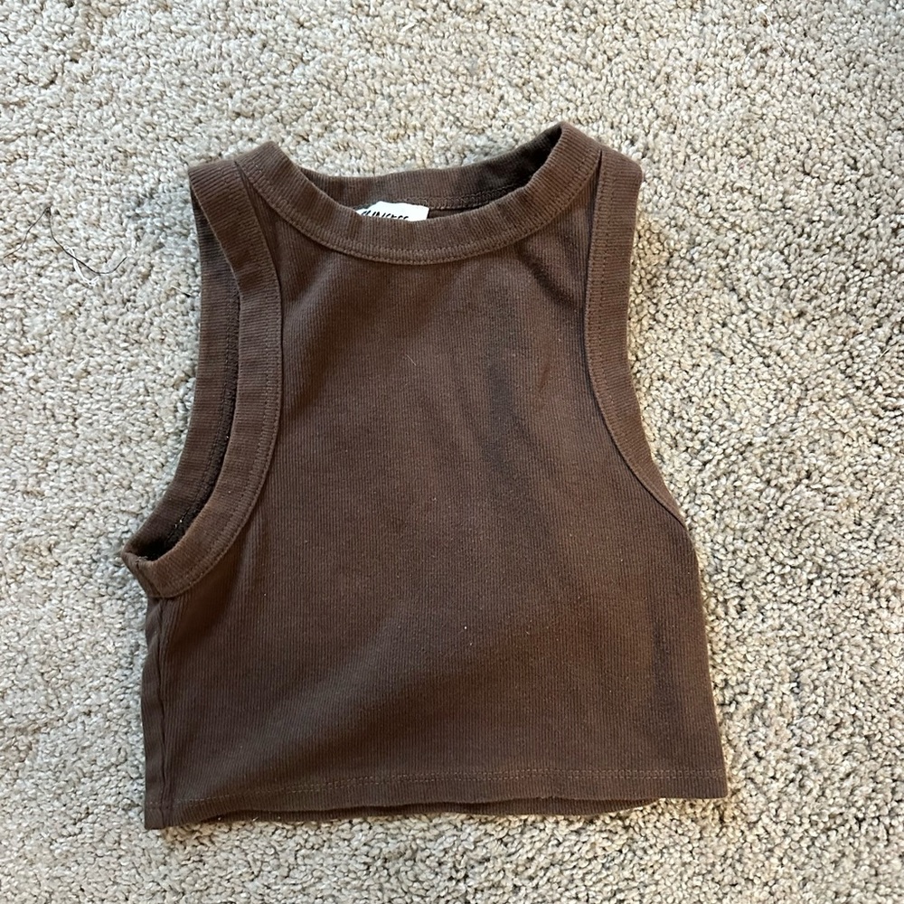 Princess Polly Chocolate Brown Crop Top